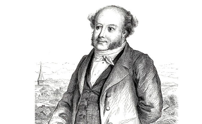 Albert Bitzius / Jeremias Gotthelf, nach einem Stich von Albert Anker Albert Bitzius / Jeremias Gotthelf, nach einem Stich von Albert Anker