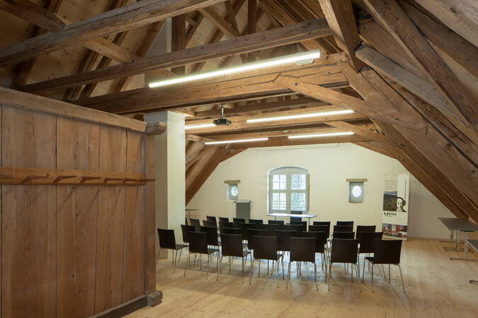 Blick in den Gotthelf Saal im Dachgeschoss 2 Blick in den Gotthelf Saal im Dachgeschoss 2