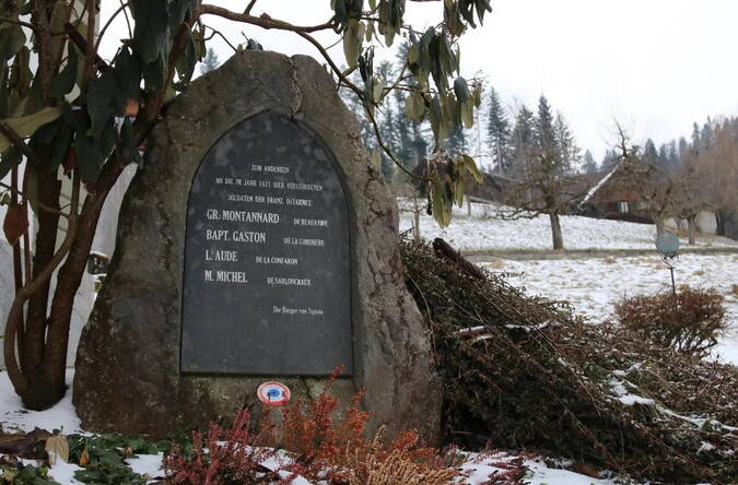 Bourbaki Gedenkstein in Signau Bourbaki Gedenkstein in Signau