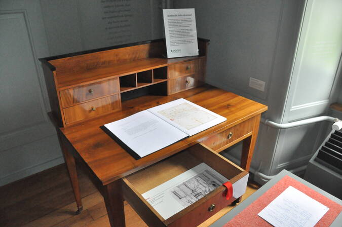 Gotthelfs Schreibtisch in seiner Studierstube Gotthelfs Schreibtisch in seiner Studierstube
