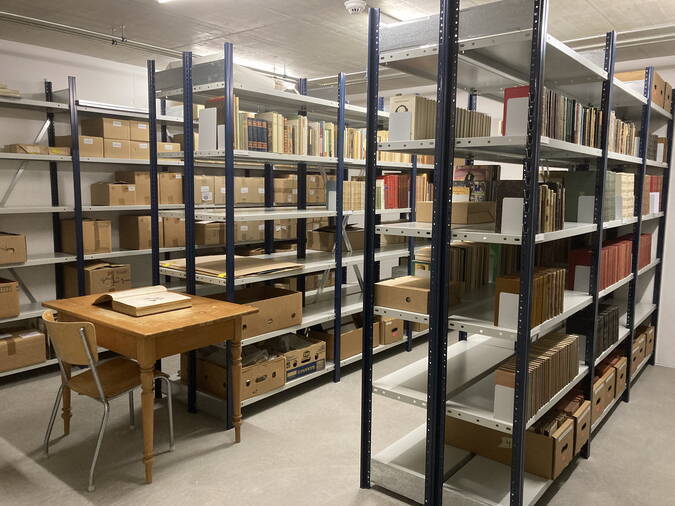 Blick ins Archiv nach der Sanierung Blick ins Archiv nach der Sanierung