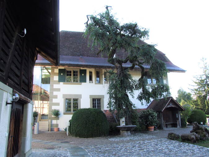 Vorher: Pfarrhaus mit Brunnenesche Vorher: Pfarrhaus mit Brunnenesche