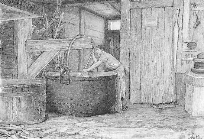Albert Anker: Illustration aus der "Käserei in der Vehfreude" Albert Anker: Illustration aus der "Käserei in der Vehfreude"