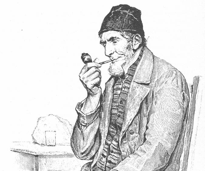 Albert Anker "Bauer mit Pfeife"