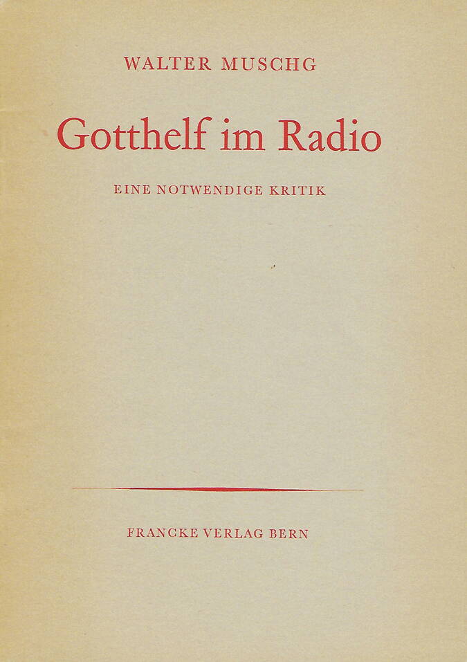 Jeremias Gotthelf: eine Einführung in seine Werke Jeremias Gotthelf: eine Einführung in seine Werke