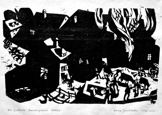 Bruno Gentinetta Motiv aus dem "Bauernspiegel" 4 Bruno Gentinetta Motiv aus dem "Bauernspiegel" 4