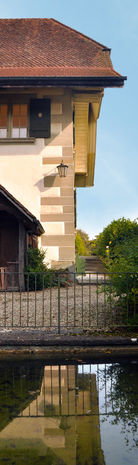 Pfarrhaus und Spiegelung Pfarrhaus und Spiegelung