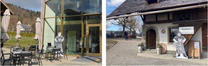 Der Käser vor dem Gotthelf Zentrum 2019-2022... und nun in seinem neuen Zuhause in der Schaukäserei Affoltern. Der Käser vor dem Gotthelf Zentrum 2019-2022... und nun in seinem neuen Zuhause in der Schaukäserei Affoltern.