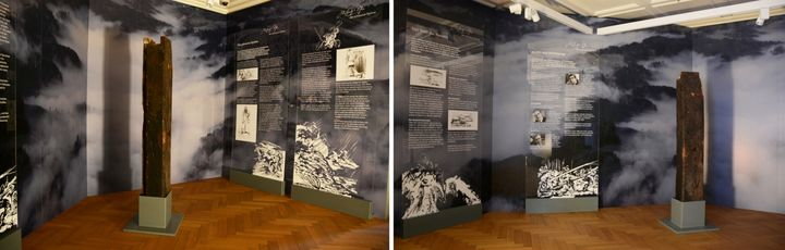 Die mystische Landschaft in der Sonderausstellung "Die schwarze Spinne".