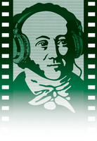 Jeremias Gotthelf mit Kopfhörer Audiovisuelle Medien