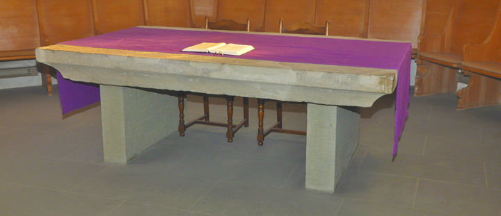 Spätgotische Sandstein-Altarplatte Spätgotische Sandstein-Altarplatte