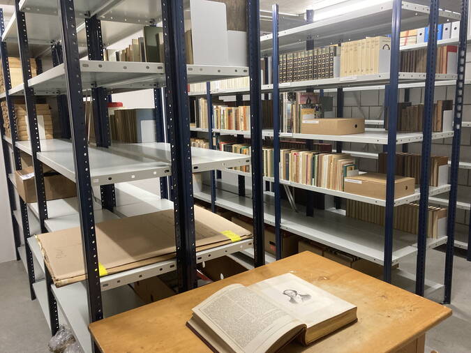 Blick ins Archiv nach der Sanierung Blick ins Archiv nach der Sanierung